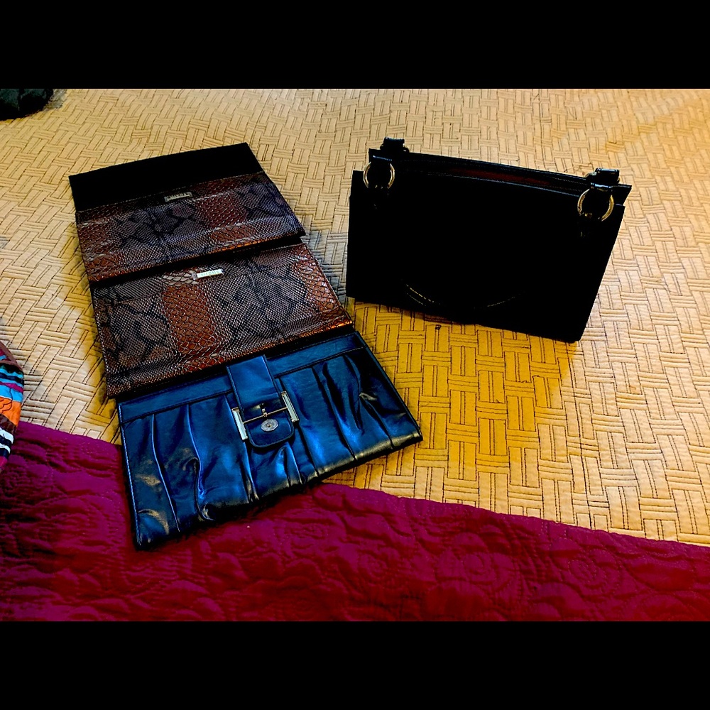 Miche black crepe purse and two shells. Only used once.